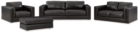 Amiata 4-Piece Sofa, Loveseat, Chair and Ottoman (Sofa, Loveseat, Oversized Chair, Ottoman)