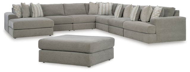 Avaliyah 8-Piece Sectional with Ottoman (Left-Arm Facing Corner Chaise, Armless Chair, Armless Chair, Armless Chair, Armless Chair, Right-Arm Facing Corner Chair, Wedge, Oversized Accent Ottoman)