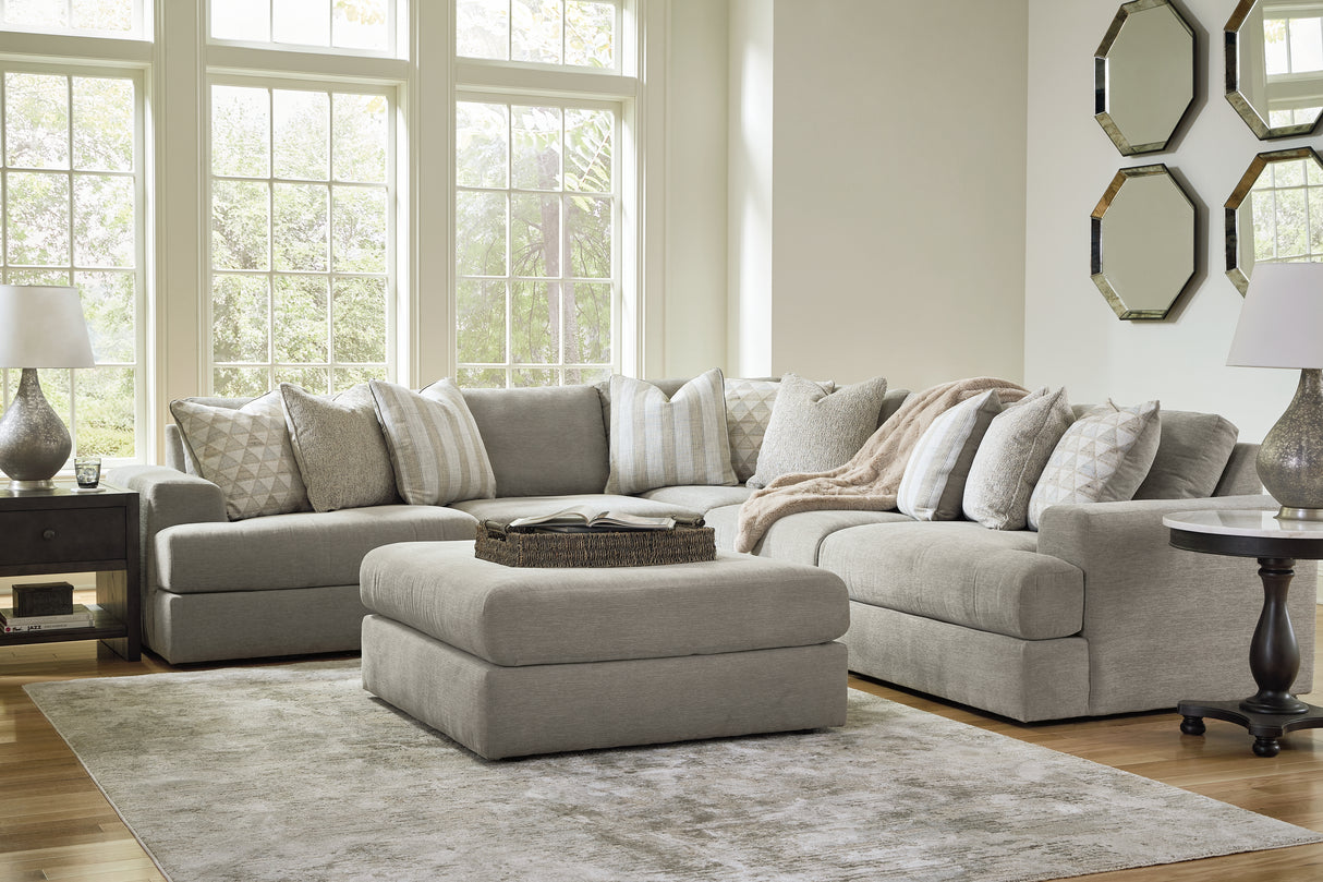 Avaliyah 6-Piece Sectional with Ottoman (Armless Chair, Armless Chair, Left-Arm Facing Corner Chair, Right-Arm Facing Corner Chair, Wedge, Oversized Accent Ottoman)