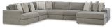 Avaliyah 7-Piece Sectional with Ottoman (Right-Arm Facing Corner Chaise, Armless Chair, Armless Chair, Armless Chair, Left-Arm Facing Corner Chair, Wedge, Oversized Accent Ottoman)
