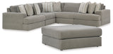 Avaliyah 6-Piece Sectional with Ottoman (Armless Chair, Armless Chair, Left-Arm Facing Corner Chair, Right-Arm Facing Corner Chair, Wedge, Oversized Accent Ottoman)