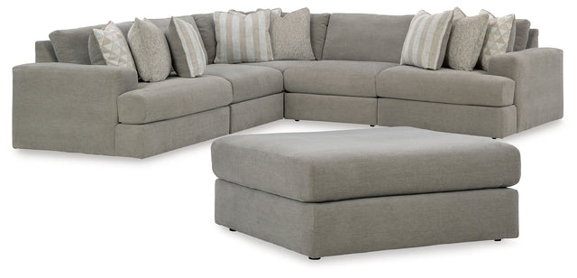 Avaliyah 6-Piece Sectional with Ottoman (Armless Chair, Armless Chair, Left-Arm Facing Corner Chair, Right-Arm Facing Corner Chair, Wedge, Oversized Accent Ottoman)