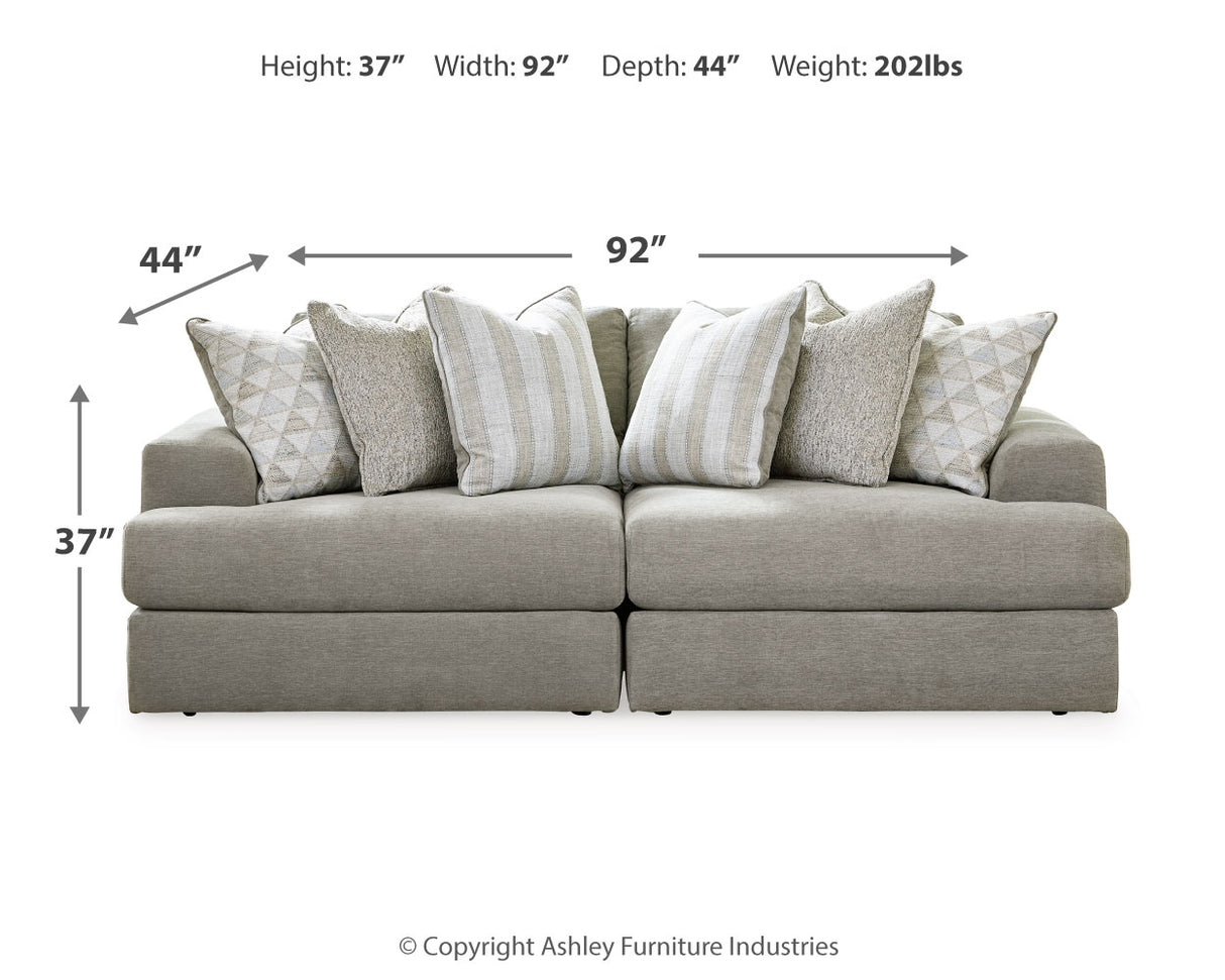 Avaliyah 3-Piece Sectional with Ottoman (Left-Arm Facing Corner Chair, Right-Arm Facing Corner Chair, Oversized Accent Ottoman)