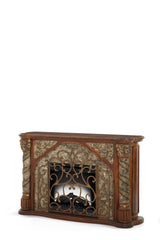 Villa Valencia - Fireplace with Electric Insert - Classic Chestnut