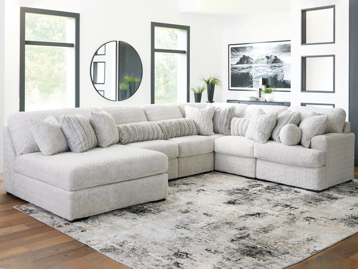 Cuddle Plush 3-Piece Sectional with Chaise (Configuration: 6-Piece (Cuddle Plush Oversized Armless Chaise, Cuddle Plush Armless Chair, Cuddle Plush Armless Chair, Cuddle Plush Armless Chair, Cuddle Plush Right-Arm Facing Corner Chair, Cuddle Plush Wedge))