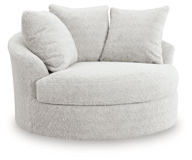 Cuddle Plush Oversized Swivel Accent Chair