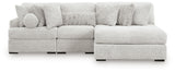 Cuddle Plush 3-Piece Sectional with Chaise (Configuration: 3-Piece (Cuddle Plush Oversized Armless Chaise, Cuddle Plush Armless Chair, Cuddle Plush Left-Arm Facing Corner Chair))