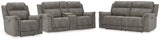 Next-Gen DuraPella 3-Piece Sofa, Loveseat and Recliner (Power Reclining Sofa, Power Reclining Loveseat with Console, Power Recliner)