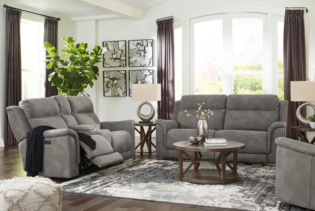 Next-Gen DuraPella 3-Piece Sofa, Loveseat and Recliner (Power Reclining Sofa, Power Reclining Loveseat with Console, Power Recliner)