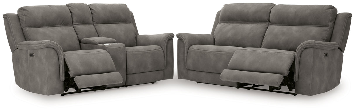 Next-Gen DuraPella 2-Piece Sofa and Loveseat (Power Reclining Sofa, Power Reclining Loveseat with Console)