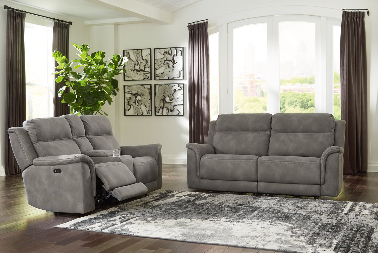 Next-Gen DuraPella 2-Piece Sofa and Loveseat (Power Reclining Sofa, Power Reclining Loveseat with Console)