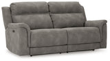 Next-Gen DuraPella Power Reclining Sofa (Color: Slate)