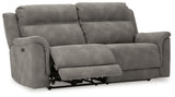 Next-Gen DuraPella Power Reclining Sofa (Color: Slate)