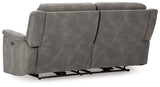 Next-Gen DuraPella Power Reclining Sofa (Color: Slate)