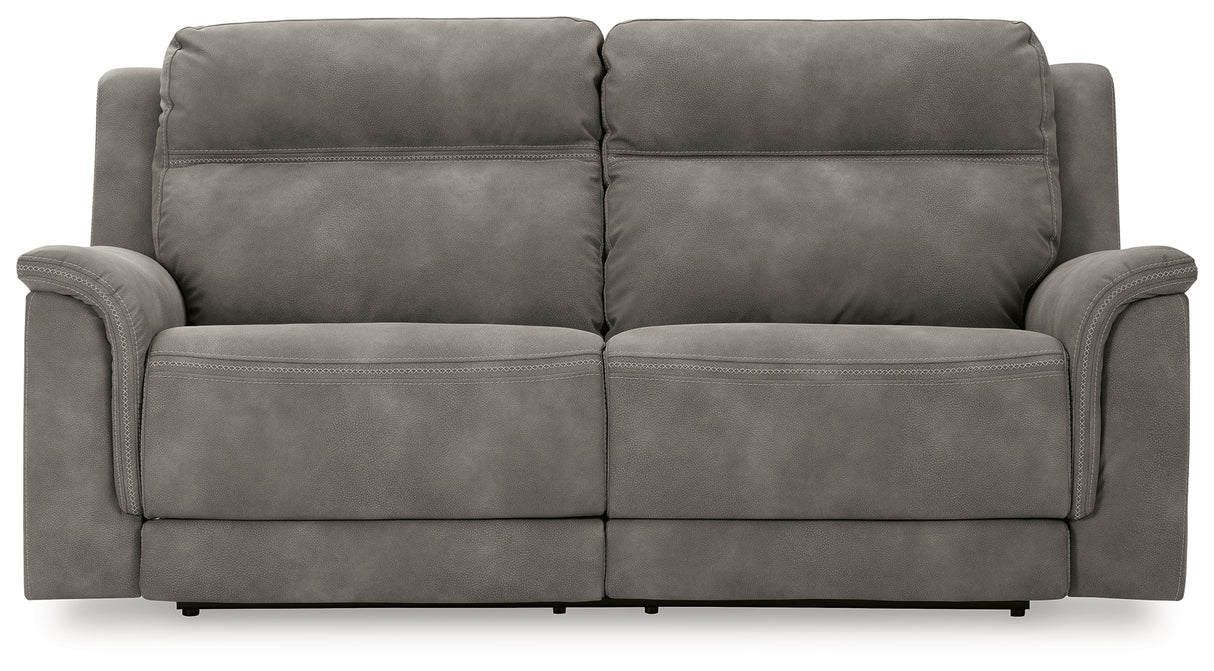 Next-Gen DuraPella Power Reclining Sofa (Color: Slate)