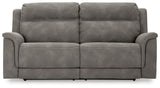 Next-Gen DuraPella Power Reclining Sofa (Color: Slate)