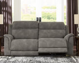 Next-Gen DuraPella Power Reclining Sofa (Color: Slate)