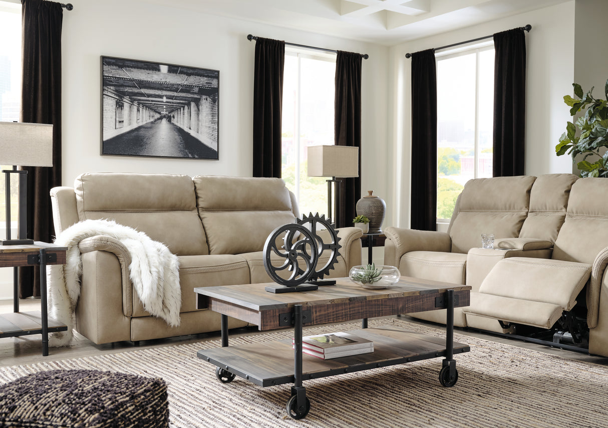 Next-Gen DuraPella Power Reclining Sofa (Color: Sand)