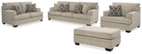 Stonemeade 4-Piece Sofa, Loveseat, Chair and Ottoman (Sofa, Loveseat, Oversized Chair, Ottoman)