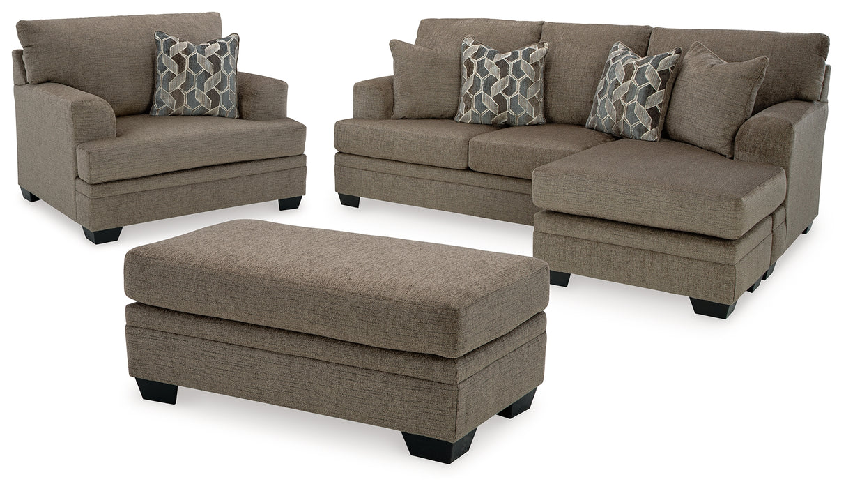 Stonemeade 3-Piece Sofa Chaise, Chair, and Ottoman (Sofa Chaise, Oversized Chair, Ottoman)