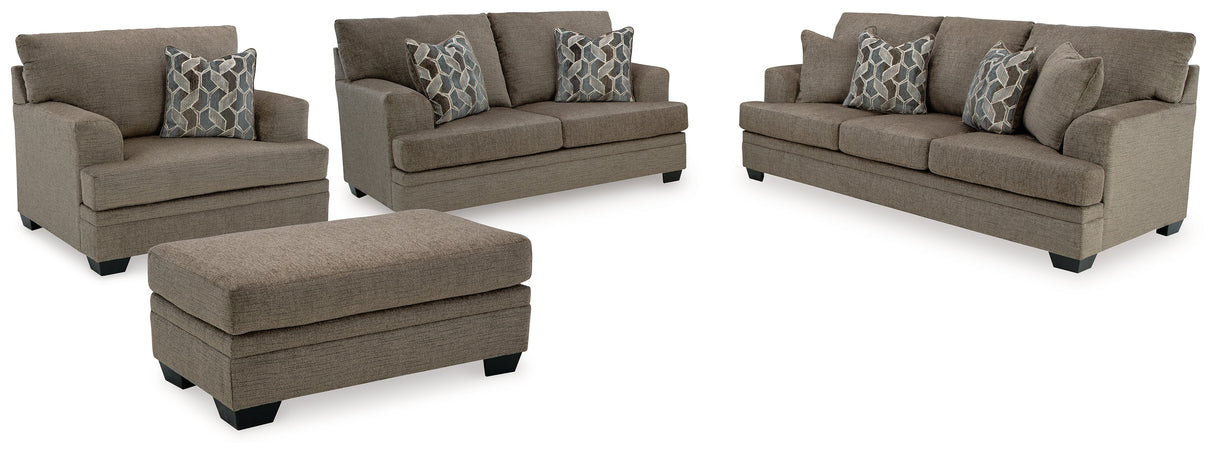 Stonemeade 4-Piece Sofa, Loveseat, Chair and Ottoman (Sofa, Loveseat, Oversized Chair, Ottoman)