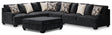 Lavernett 5-Piece Sectional with Ottoman (Armless Chair, Left-Arm Facing Sofa, Right-Arm Facing Sofa, Wedge, Oversized Accent Ottoman)