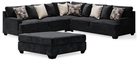 Lavernett 4-Piece Sectional with Ottoman (Left-Arm Facing Sofa, Right-Arm Facing Sofa, Wedge, Oversized Accent Ottoman)