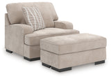 High Profile 2-Piece Chair and Ottoman (Oversized Chair, Ottoman)