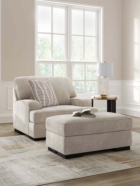 High Profile 2-Piece Chair and Ottoman (Oversized Chair, Ottoman)