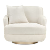 Aurora - Swivel Accent Chair - Linen/Moonlight