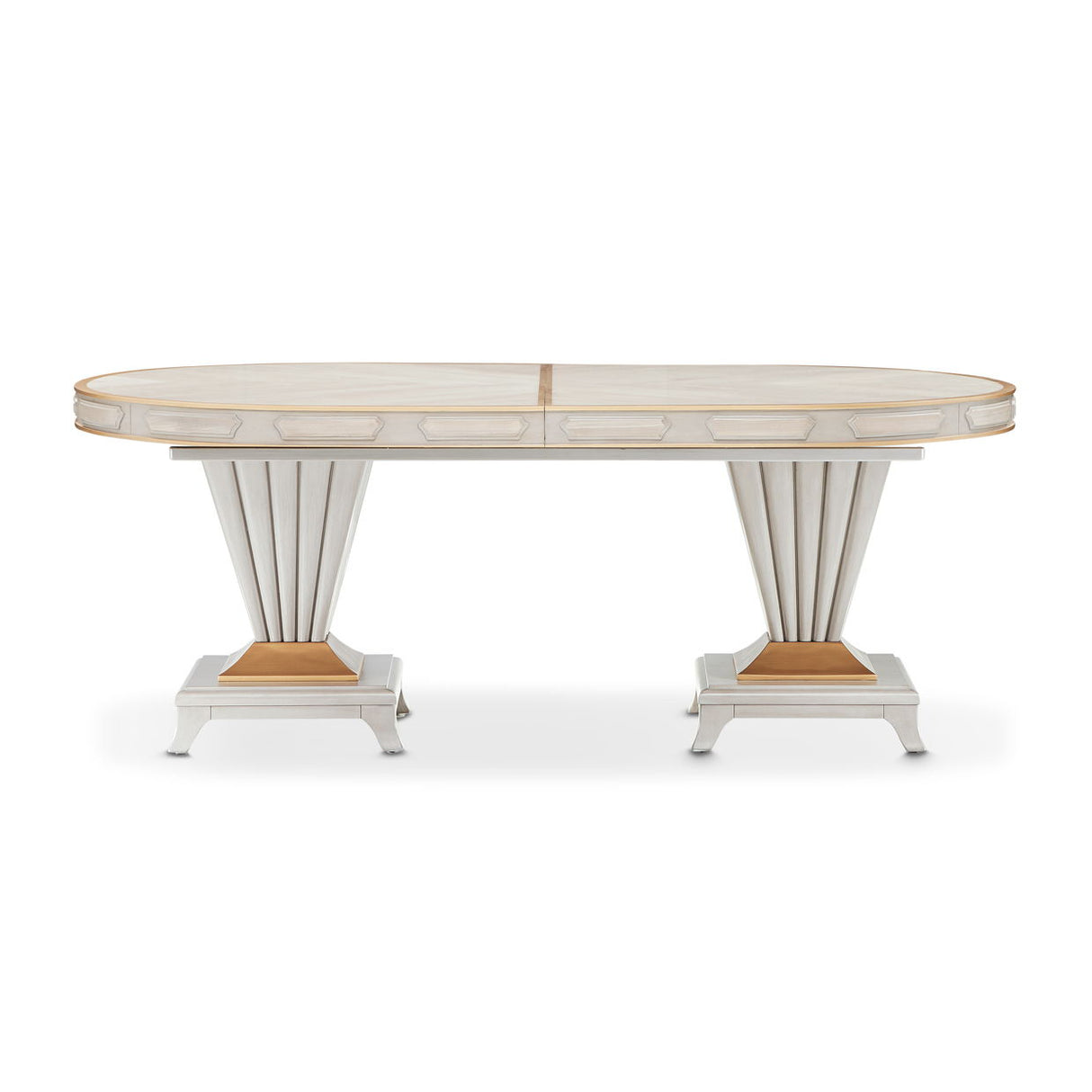 St. Charles - Double Pedestal Dining Table - Dove Gray
