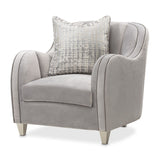 Roxbury Park - Velvet Matching Chair - Steel/Slate