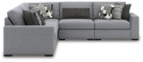 Bealton 4-Piece Sectional (Configuration: 5-Piece (Bealton Armless Chair, Bealton Armless Chair, Bealton Left-Arm Facing Corner Chair, Bealton Right-Arm Facing Corner Chair, Bealton Wedge))