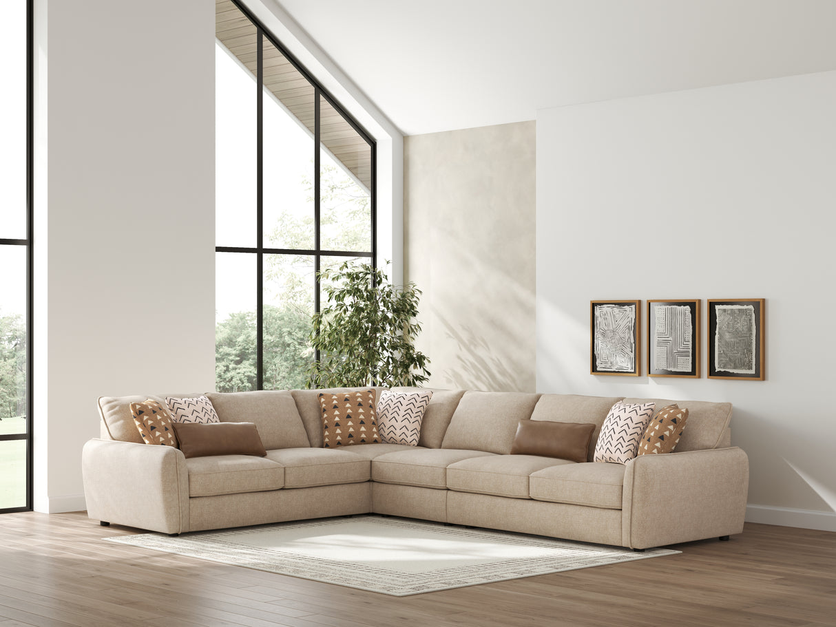 Seyler 4-Piece Sectional (Configuration: 4-Piece (Seyler Armless Chair, Seyler Left-Arm Facing Sofa, Seyler Right-Arm Facing Sofa, Seyler Wedge))