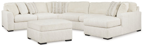 Chessington 4-Piece Sectional and Oversized Accent Ottoman