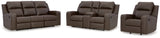 Lavenhorne 3-Piece Sofa, Loveseat and Recliner (Reclining Sofa with Drop Down Table, Reclining Loveseat with Console, Recliner)