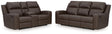 Lavenhorne 2-Piece Sofa and Loveseat (Reclining Sofa with Drop Down Table, Reclining Loveseat with Console)