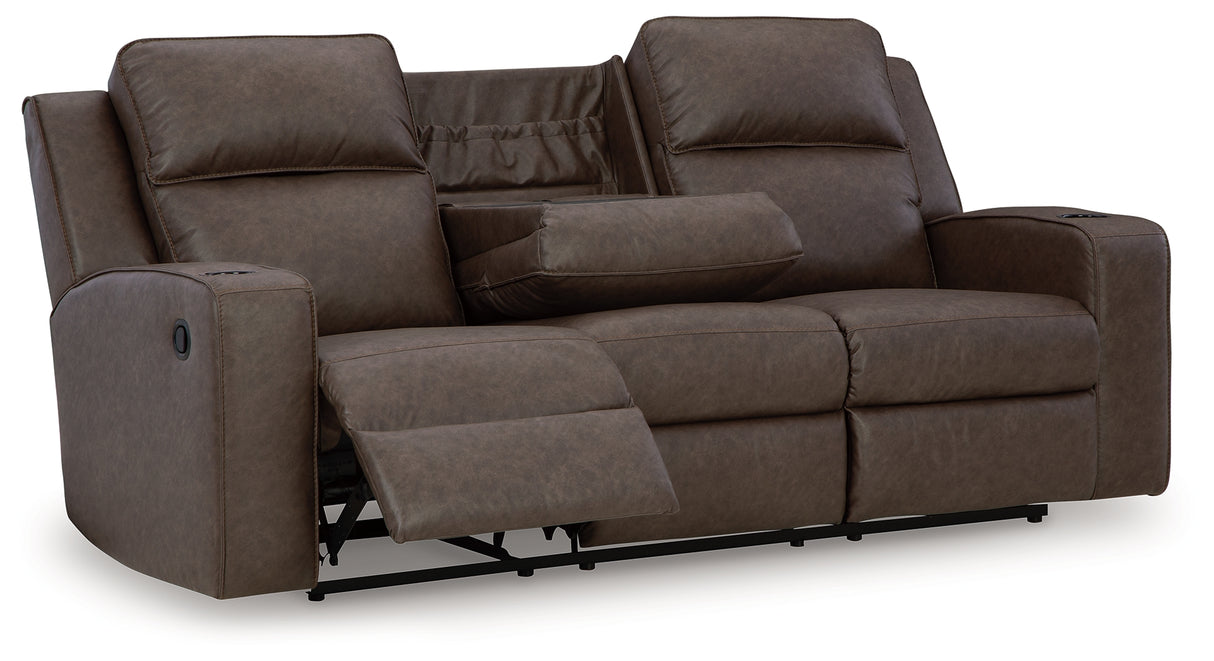 Lavenhorne 3-Piece Sofa, Loveseat and Recliner (Reclining Sofa with Drop Down Table, Reclining Loveseat with Console, Recliner)