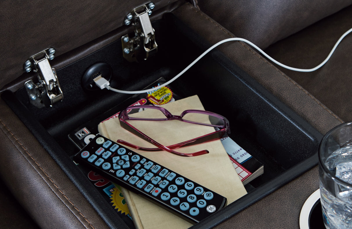 Lavenhorne 2-Piece Sofa and Loveseat (Reclining Sofa with Drop Down Table, Reclining Loveseat with Console)