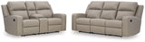 Lavenhorne 2-Piece Sofa and Loveseat (Reclining Sofa with Drop Down Table, Reclining Loveseat with Console)