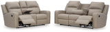 Lavenhorne 2-Piece Sofa and Loveseat (Reclining Sofa with Drop Down Table, Reclining Loveseat with Console)