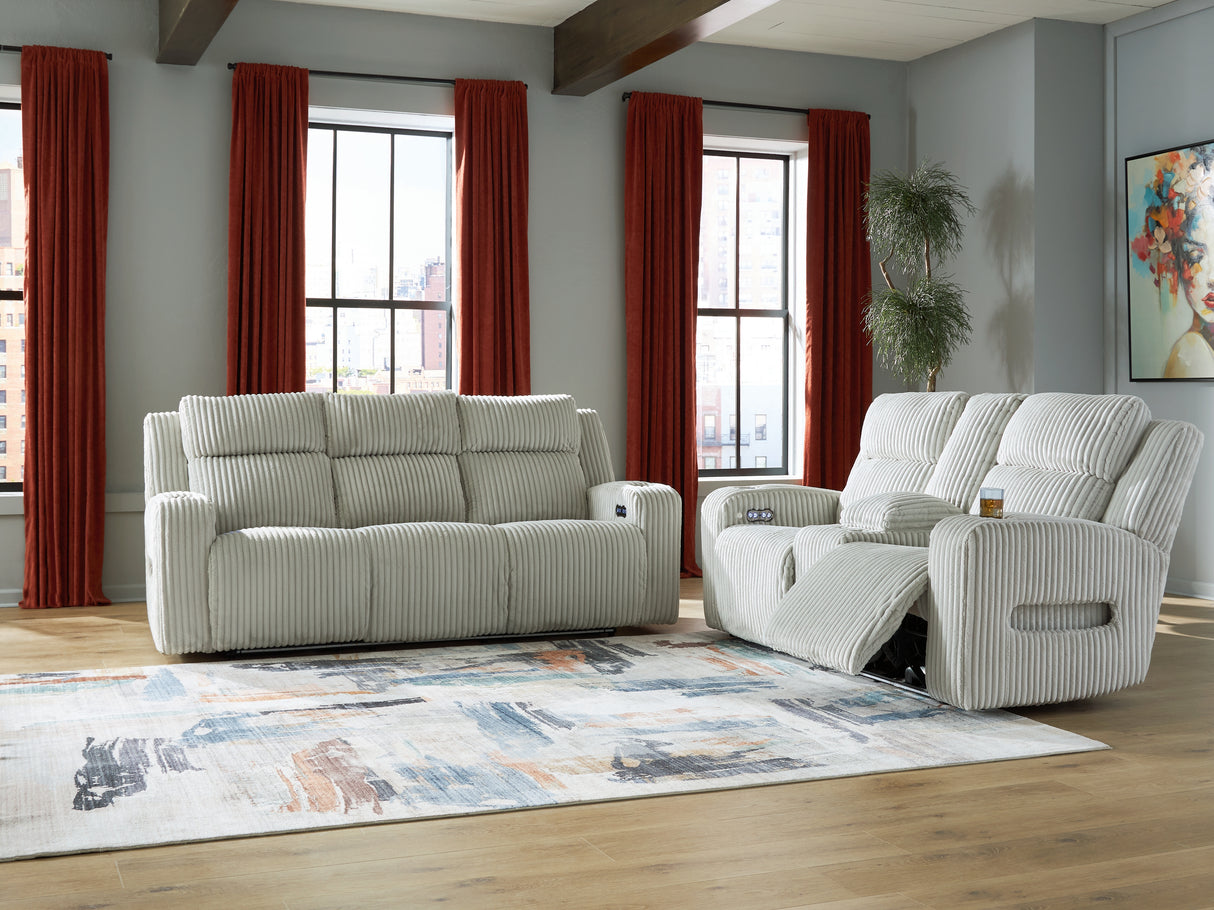 Forest Lake 2-Piece Sofa and Loveseat (Power Reclining Sofa, Power Reclining Loveseat with Console)