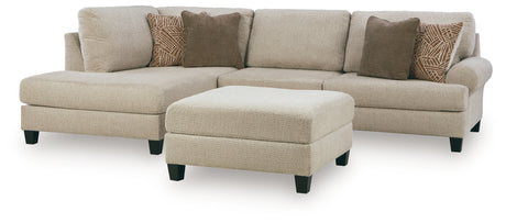 Steelwater Retreat 3-Piece Sectional with Chaise and Oversized Accent Ottoman