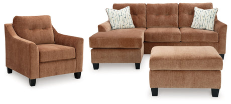 Amity Bay 3-Piece Sofa Chaise, Chair, and Ottoman