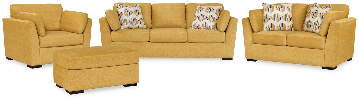 Keerwick 4-Piece Sofa, Loveseat, Chair and Ottoman (Sofa, Loveseat, Oversized Chair, Ottoman)
