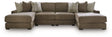 Camellia-Court Double Chaise Sectional (Configuration: 4-Piece (Left-Arm Facing Corner Chaise, Right-Arm Facing Corner Chaise, 2 Armless Chairs))