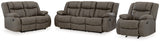 First Base 3-Piece Sofa, Loveseat and Recliner (Reclining Sofa, Reclining Loveseat, Recliner)