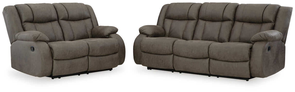 First Base 2-Piece Sofa and Loveseat (Reclining Sofa, Reclining Loveseat)