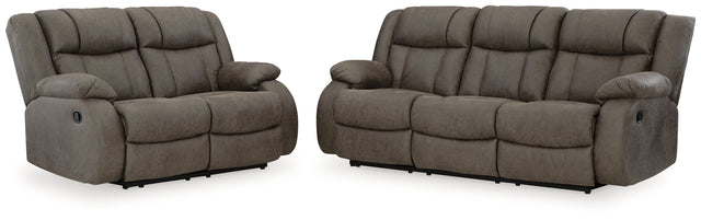 First Base 2-Piece Sofa and Loveseat (Reclining Sofa, Reclining Loveseat)