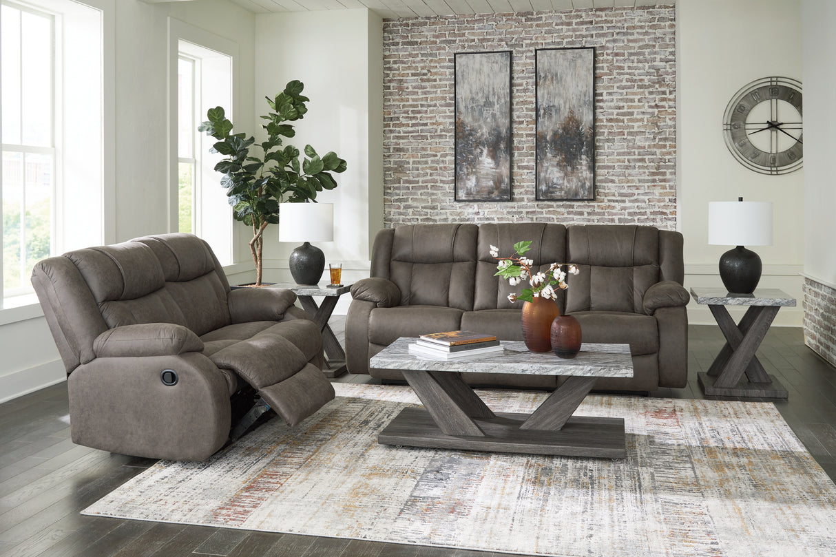 First Base 2-Piece Sofa and Loveseat (Reclining Sofa, Reclining Loveseat)